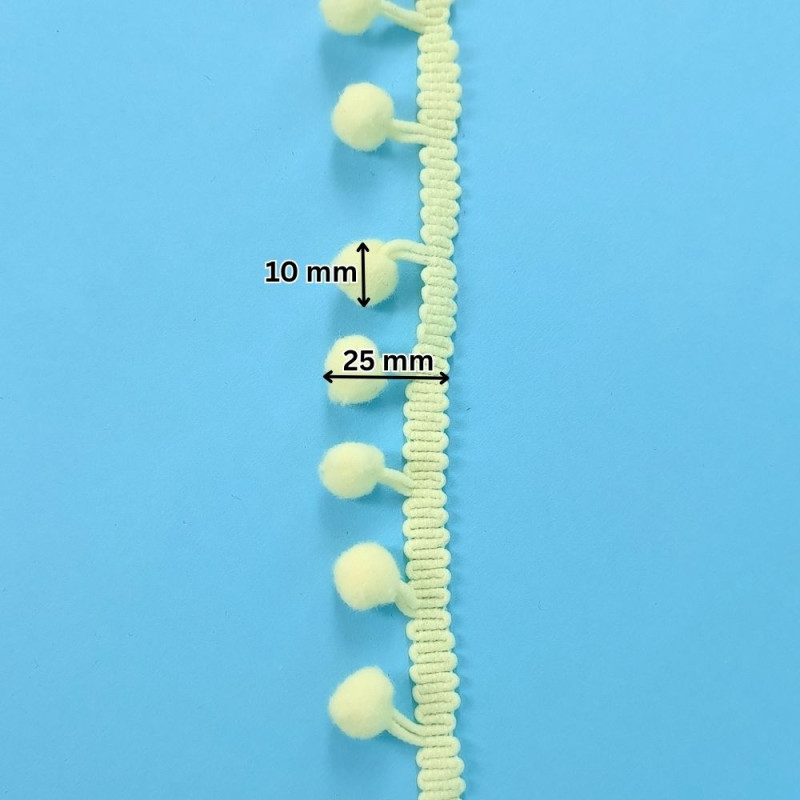 Pom-Pom traka / 10 mm / Vanila