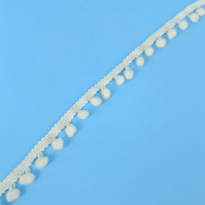Pom-Pom traka / 7 mm / Bela