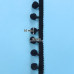 Pom-Pom traka / 10 mm / Crna