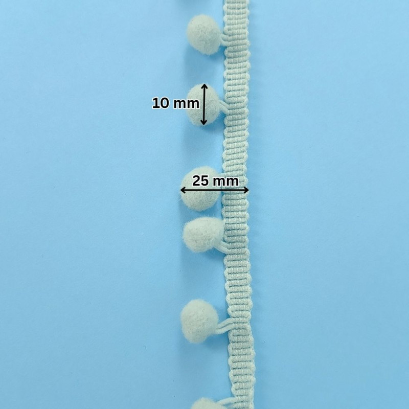 Pom-Pom traka / 10 mm / Plava