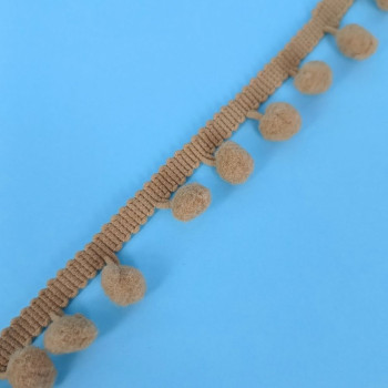 Pom-Pom traka / 10 mm / Bež