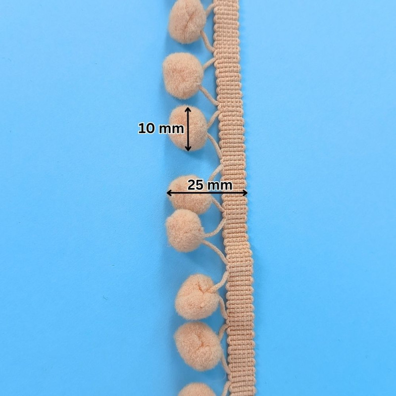 Pom-Pom traka / 10 mm / Roze