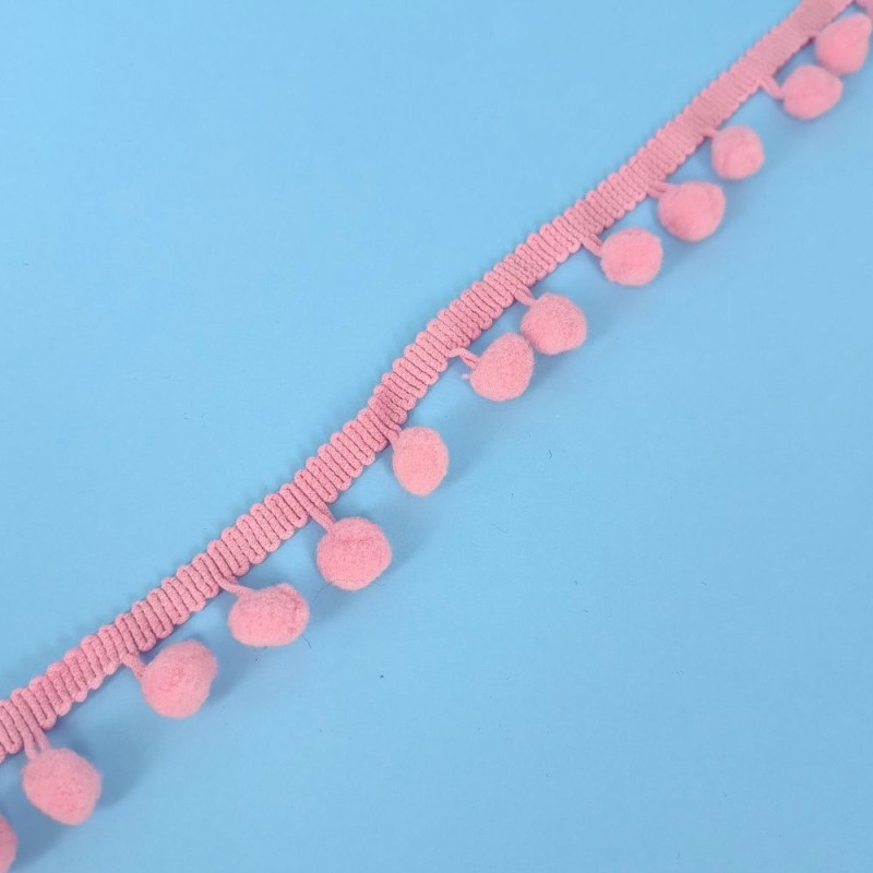Pom-Pom traka / 10 mm / Roze Pom-Pom traka / 10 mm / Roze