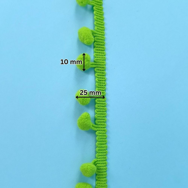 Pom-Pom traka / 10 mm / Zelena