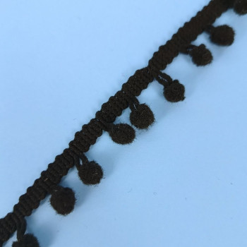Pom-Pom traka / 10 mm / Crna