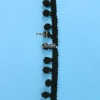 Pom-Pom traka / 10 mm / Crna
