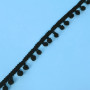 Pom-Pom traka / 10 mm / Crna