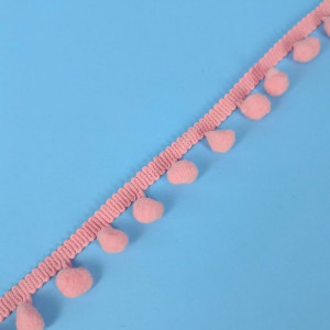 Pom-Pom traka / 10 mm / Roze