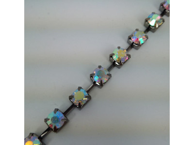 Traka sa kristalima / SS-34 AB Crystal - Tamni Nikl osnova