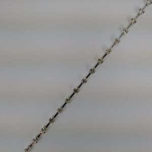 Traka sa kristalima / SS-12 Crystal Srebrna osnova Tip B