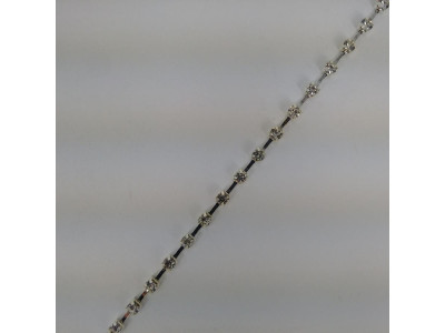 Traka sa kristalima / SS-12 Crystal Srebrna osnova Tip B