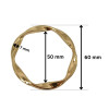 PREMIUM Ukrasna okrugla alka 50 mm