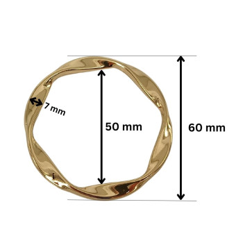 PREMIUM Ukrasna okrugla alka 50 mm